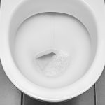 close-up of a toilet bubbling